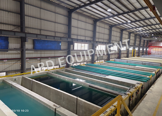 Aluminum Profiles Horizontal Anodizing Production Line With 300 Ton / Month