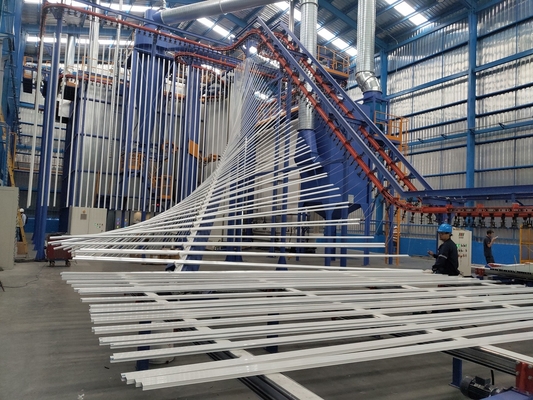 VPL Automated Powder Coating Line With Enclosed Conveyor Chain System