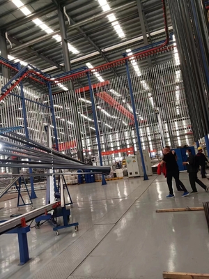 SUS304  Full-automatic LPG Heating Electrostatic Vertical Powder Coating Line 480V PLC