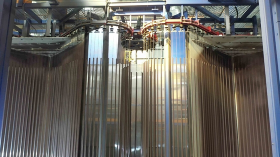 PP Booth  Stainless Steel Pre-treatment System Aluminium Alloy Profiles Vertical Powder Coating Production  Line