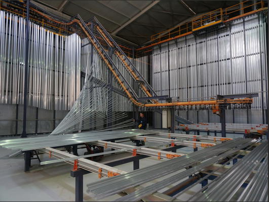 Full-automatic Vertical Powder Coating Line for Aluminum Profiles with Energy Supply and Industrial Water