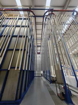Full-Automatic Vertical Powder Coating Line for Aluminum Profiles