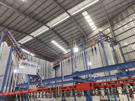 Intelligent  Customized Performance Full-Automatic Vertical Powder Coating Line for Aluminum Profiles