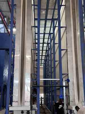 High-performance Burning System Vertical Powder Coating Line for Aluminum Profiles
