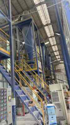 Spraying Pre-treatment Curing Oven System Customized Capacity for Customers  Vertical Powder Coating Line for Aluminum Profiles