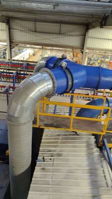 Oven Fan Heating System Powder Coating Aluminum Profiles Vertical Powder Coating Line