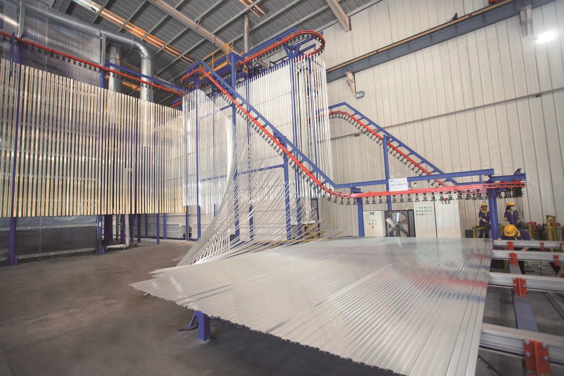 Aluminum Profiles Vertical Powder Coating Line W20m*L53m