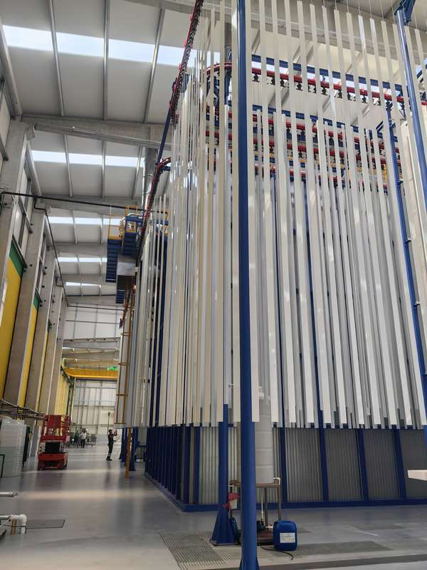 Vertical Powder Coating Line for Aluminum Profiles - Adjustable Speed