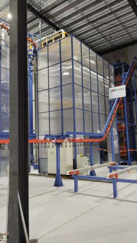 Hot Sales Save Space  Customized Capacity Vertical Powder Coating Line For Aluminium Profiles
