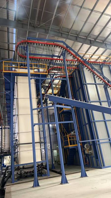 Gas Heating System  for Customers  Vertical Powder Coating Line for Aluminum Profiles