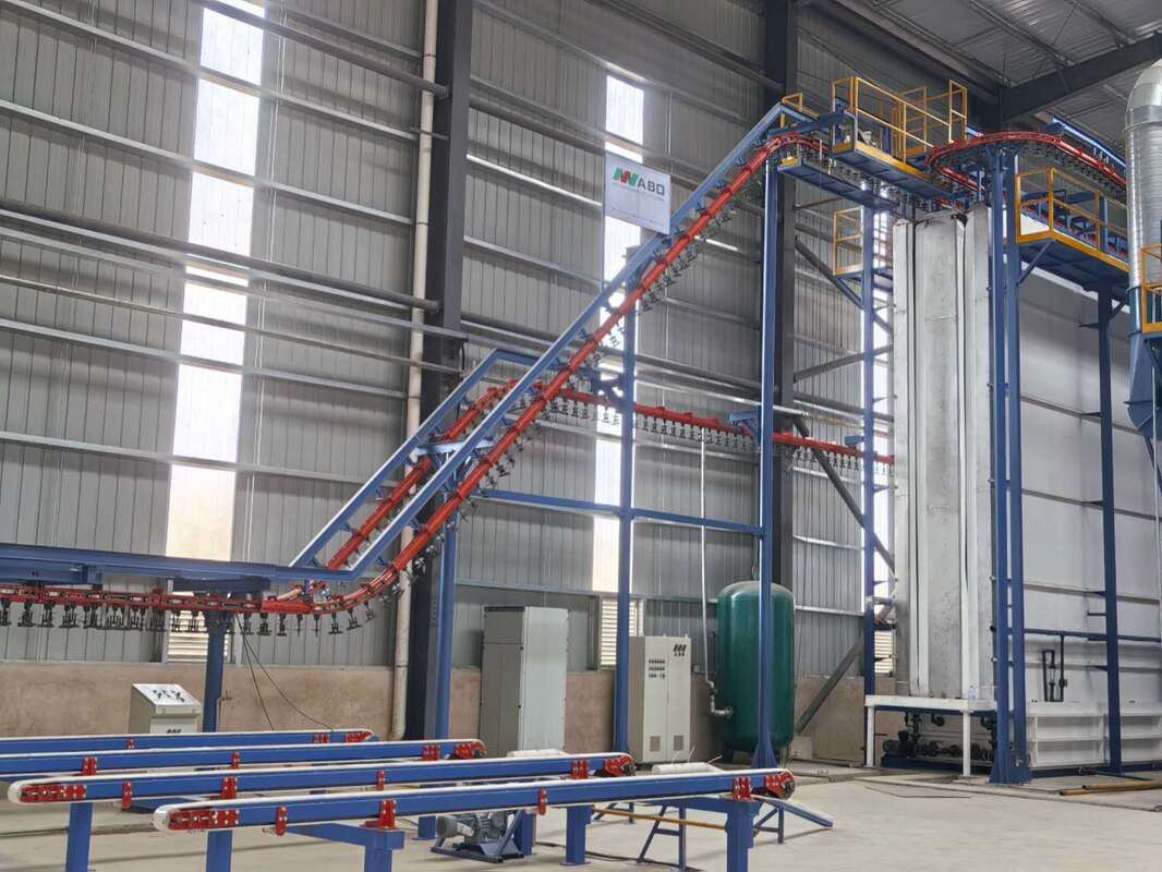 Pre-treatment Free Chrome Rinsing Vertical Powder Coating Line for Aluminium Profiles